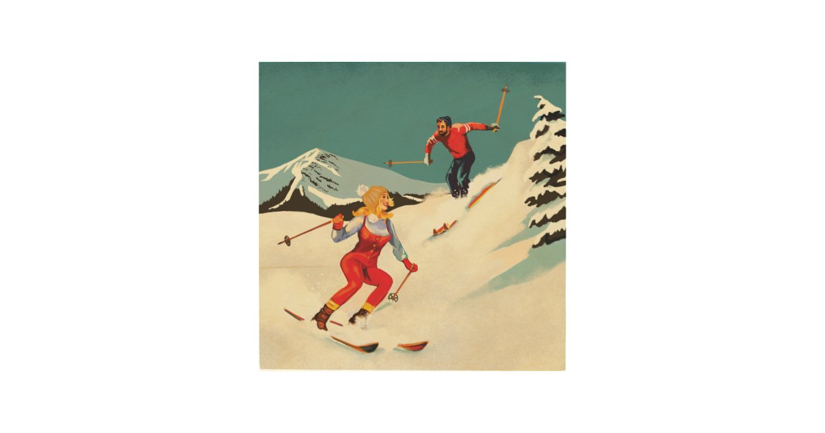 Cool, Retro Pinup Ski Art For Skiers & Boarders | Zazzle