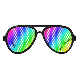 Cool retro rainbow color gradient party shades
