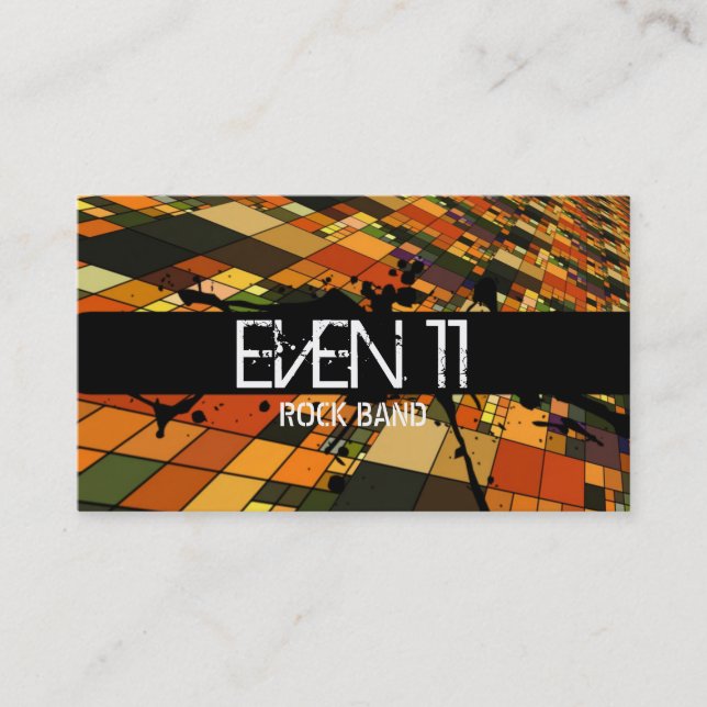 Cool Retro Rock Band Singer Business Card (Front)