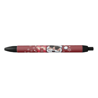 Cool Retro Santa Christmas Red Bandana Scarf Pen