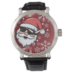 Cool Retro Santa Christmas Serving Tray Watch