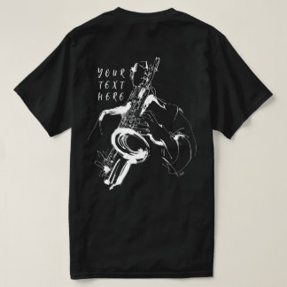 Cool Retro Saxophonist Custom Name T-Shirt