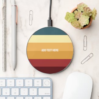 Cool Retro Stripes Brown Navy-blue Orange