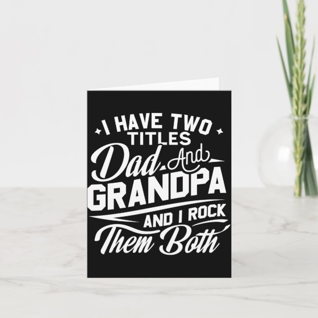 Cool Retro Style Gift For New Grandpas  Card (Front)