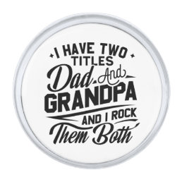Cool Retro Style Gift for New Grandpas  Silver Finish Lapel Pin