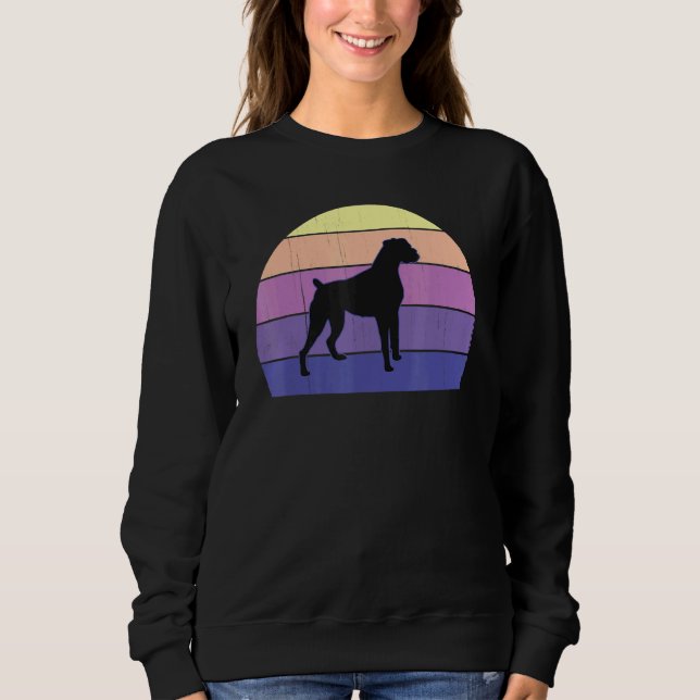 Cool Retro Sunset Boxers Great Boxer Owner Fun Sweatshirt (Front)