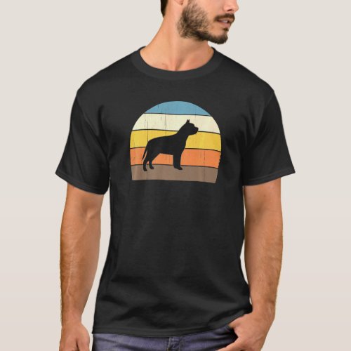 Cool Retro Sunset Pit Bulls  Great Pitbull Owner T-Shirt