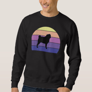 Cool Retro Sunset Pugs Great Pug Owner Fun Sweatshirt