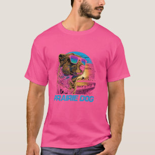 Cool Retro Sunset Sunglasses Prairie Dog T-Shirt