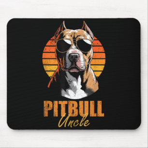 Cool Retro Tbull Uncle Funny Vintage Dog Lovers  Mouse Pad