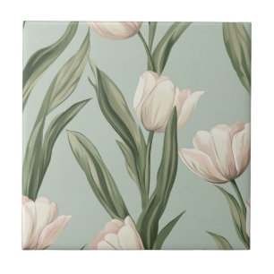 Cool Retro Tulip Ceramic Tiles  For Stylish Entry