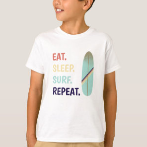Cool Retro Vintage Blue Surfboard  Surf   T-Shirt