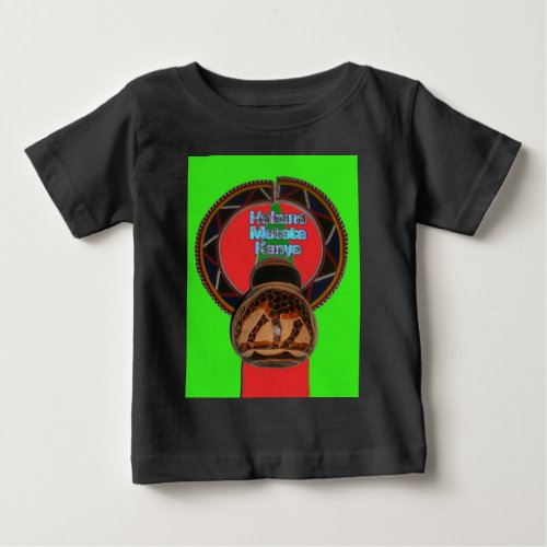 Cool Retro Vintage Hakuna Matata Gifts Kenya Guard Baby T_Shirt
