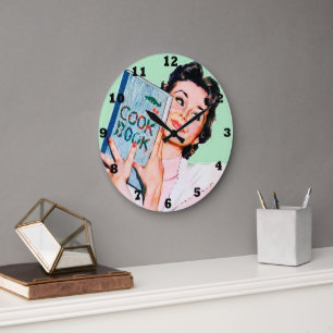 Cool retro vintage kitchen  large clock