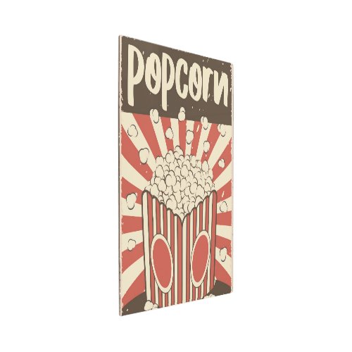 cool retro vintage lovers popcorn  metal print