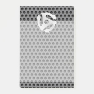 COOL Retro Vintage Silver Chrome Like 45 spacer DJ Post-it Notes