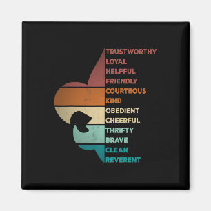 Cool Retro Vintage Style Scouting Law  Magnet