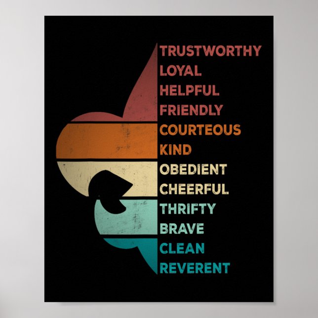 Cool Retro Vintage Style Scouting Law  Poster (Front)