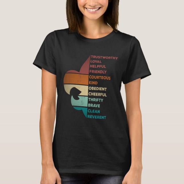 Cool Retro Vintage Style Scouting Law  T-Shirt (Front)