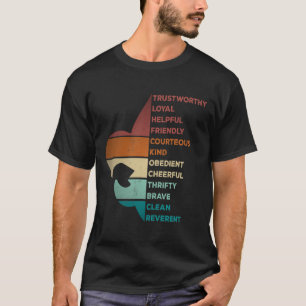Cool Retro Vintage Style Scouting Law  T-Shirt