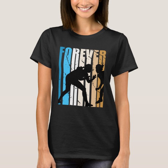 Cool Retro Wrestling Fan Loves Bday Wrestler Wrest T-Shirt (Front)