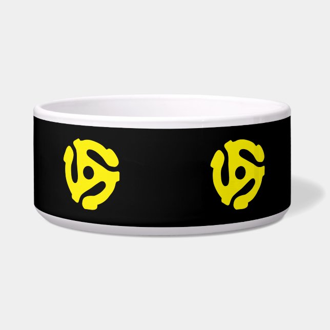 COOL Retro Yellow 45 spacer DJ Bowl (Front)