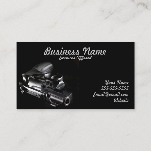 Customizable Cool revolver Business Card