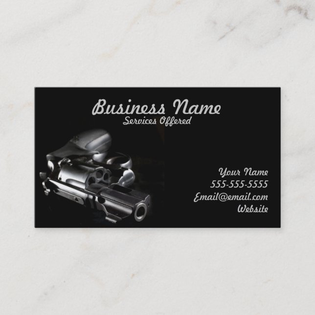 Cool revolver Business Card (Front)