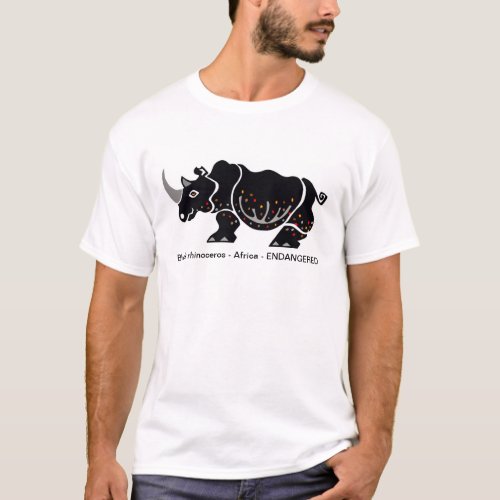 Cool  RHINOCEROS _Endangered animal _ Conservation T_Shirt
