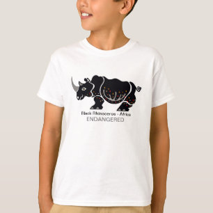 Cool RHINOCEROS - Endangered animal graphic- T-Shirt
