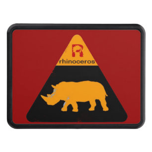 cool rhinoceros label hitch cover