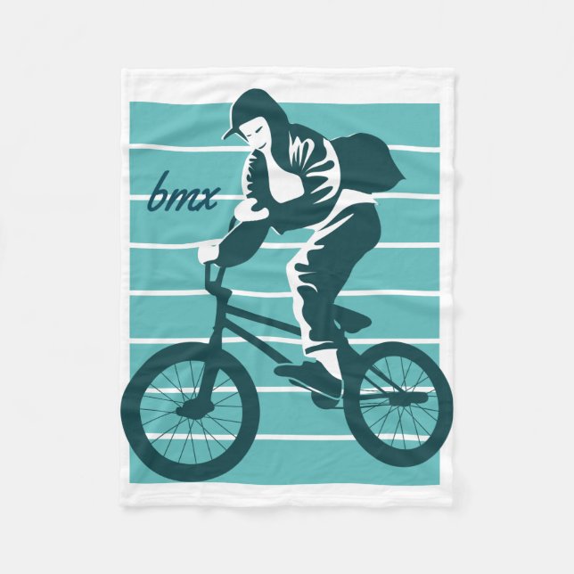 Cool Rider Design - BMX Fleece Blanket (Front)
