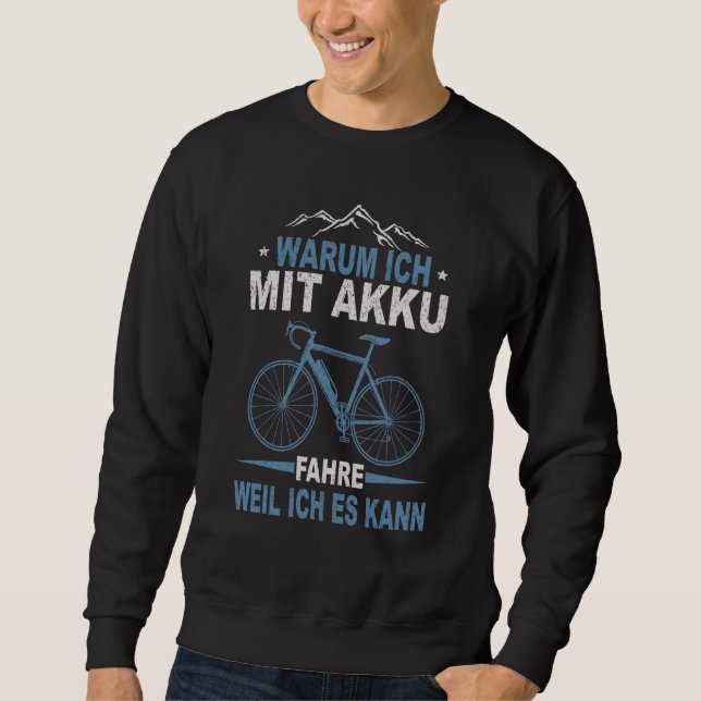 Cool Road Bike Mtb With Battery Statement Sweatshirt (Front)