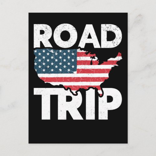 Cool Road Trip American Traveler USA Travel Postcard