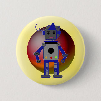 Cool Robot Pinback Button