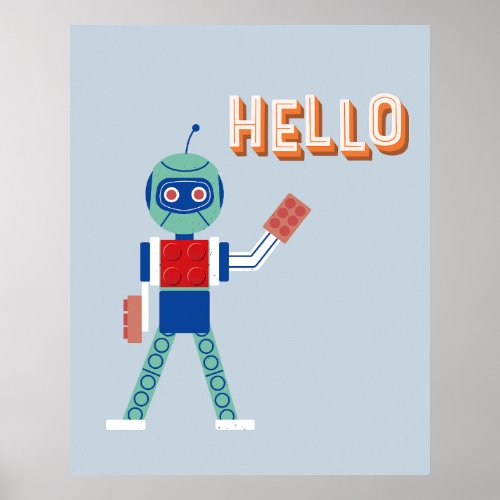 Cool robot poster