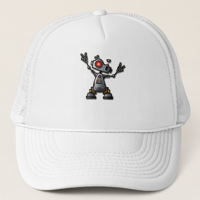 Cool Robot Trucker Hat (Front)
