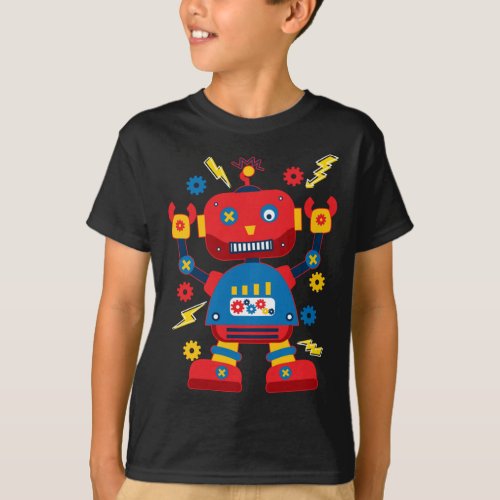 Cool Robotics Engineer Robot Kids T_Shirt