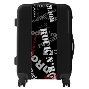 Cool Rock and Roll Black Luggage