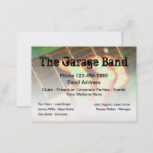 Cool Rock Band Music Theme Business Card (Front/Back)