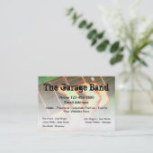 Cool Rock Band Music Theme Business Card (Standing Front)