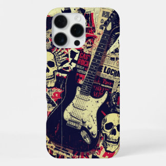 Cool Rock Guitar Skulls Guitarist Musician Gift iPhone 16 Pro Max Case