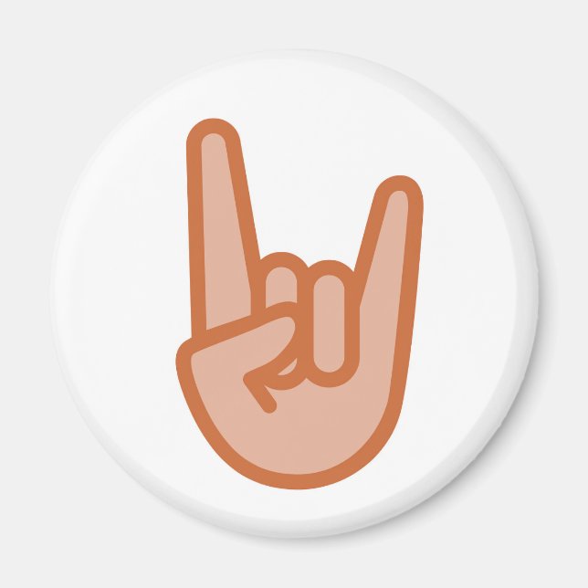 Cool Rock On Hand Emoji Magnet (Front)