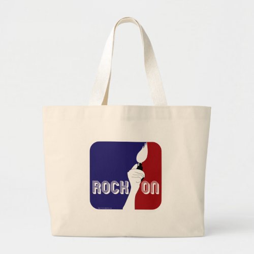 Cool Rock On Music Sports Style Logo Large Tote Bag