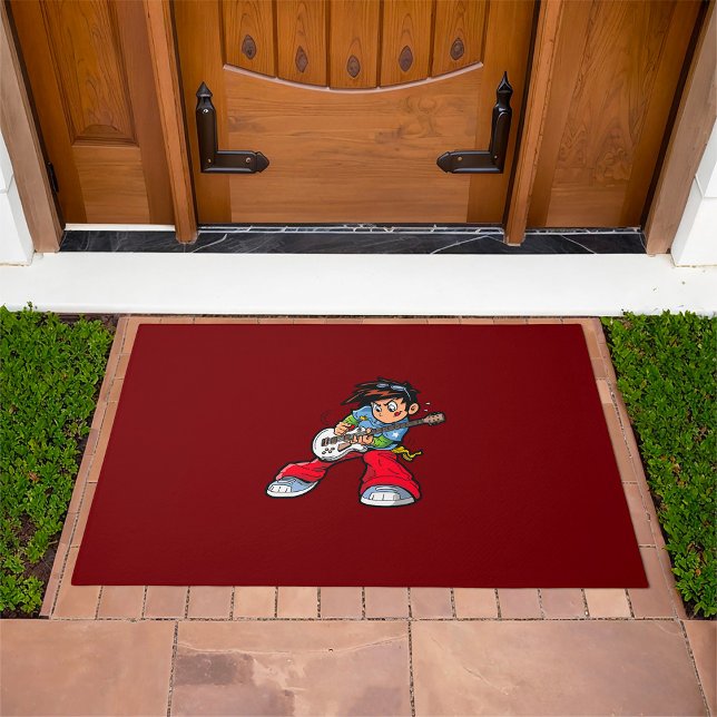 Cool Rock Star Guitarist Fun Musician  Doormat (Creator Uploaded)