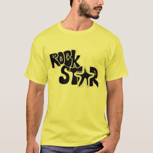 Cool Rock Star Rock n Roll t_shirt design