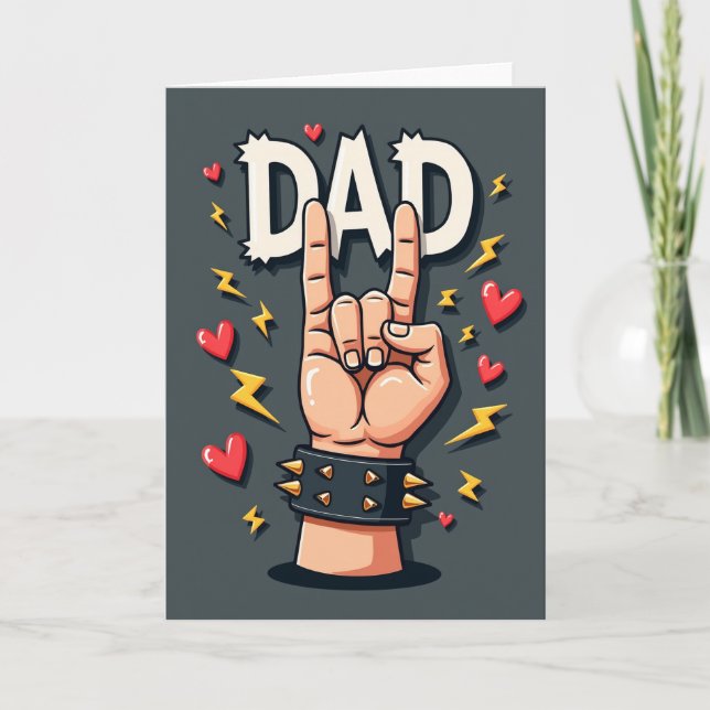 Cool Rockin Dads Day Card (Front)