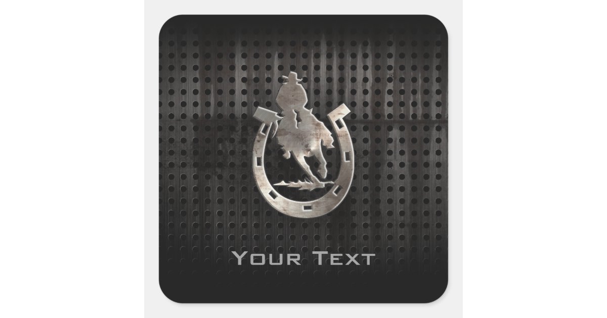 Cool Rodeo Square Sticker | Zazzle