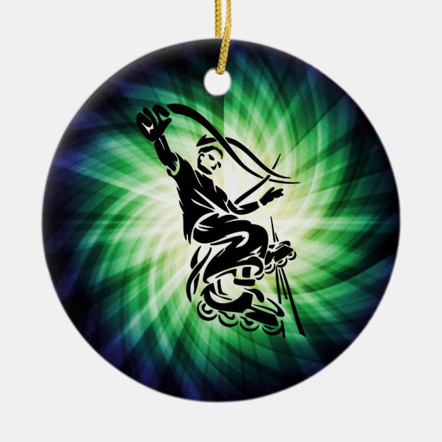 Cool Rollerblade Gift Ceramic Ornament (Front)