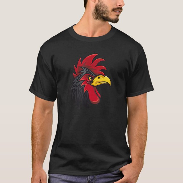 Cool Rooster Head Face Animal Bird Wildlife for Me T-Shirt (Front)
